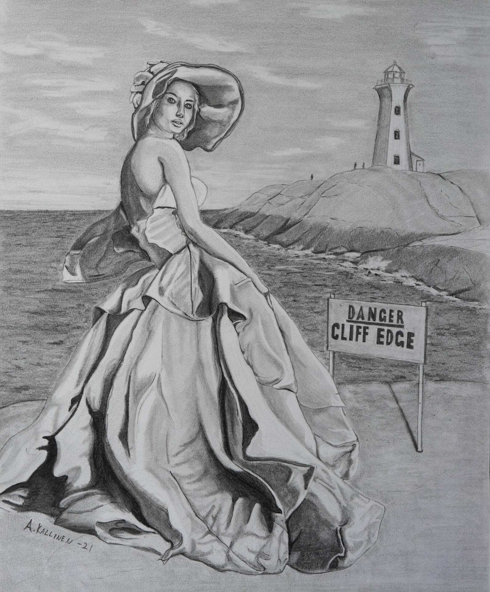 The thrill, graphite, 2021