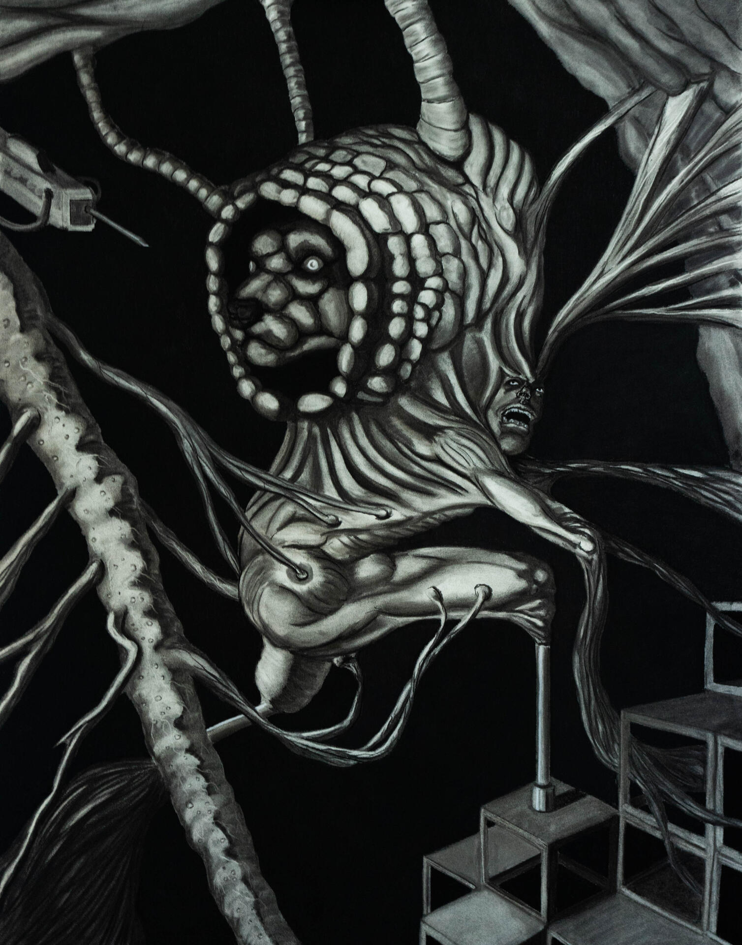 Minpin, charcoal sketch, 2023