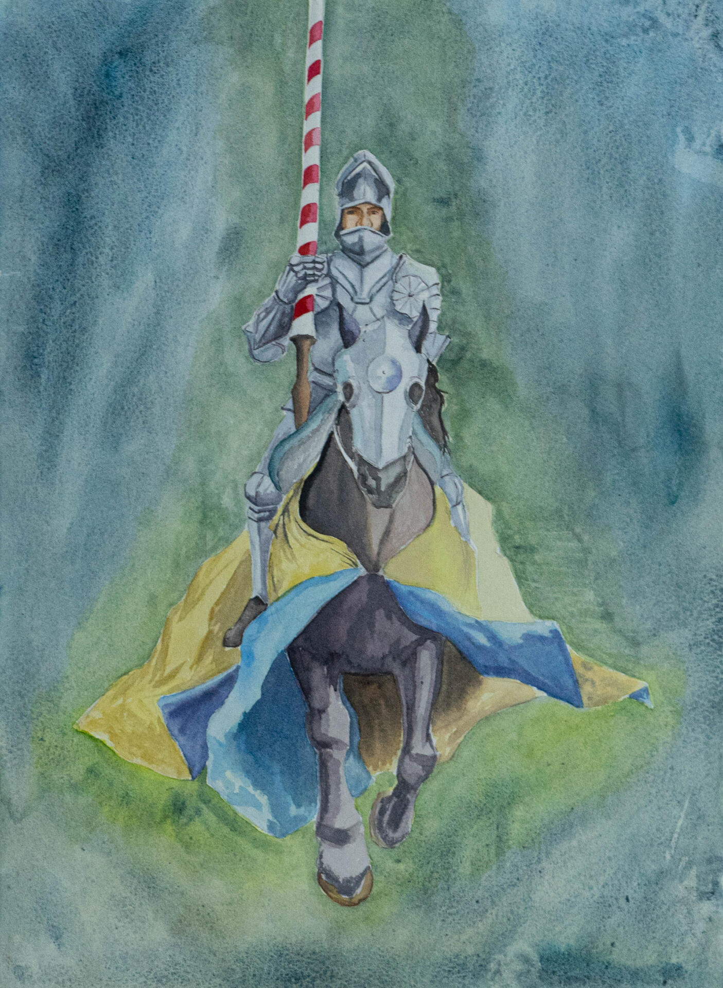 Knight, watercolor