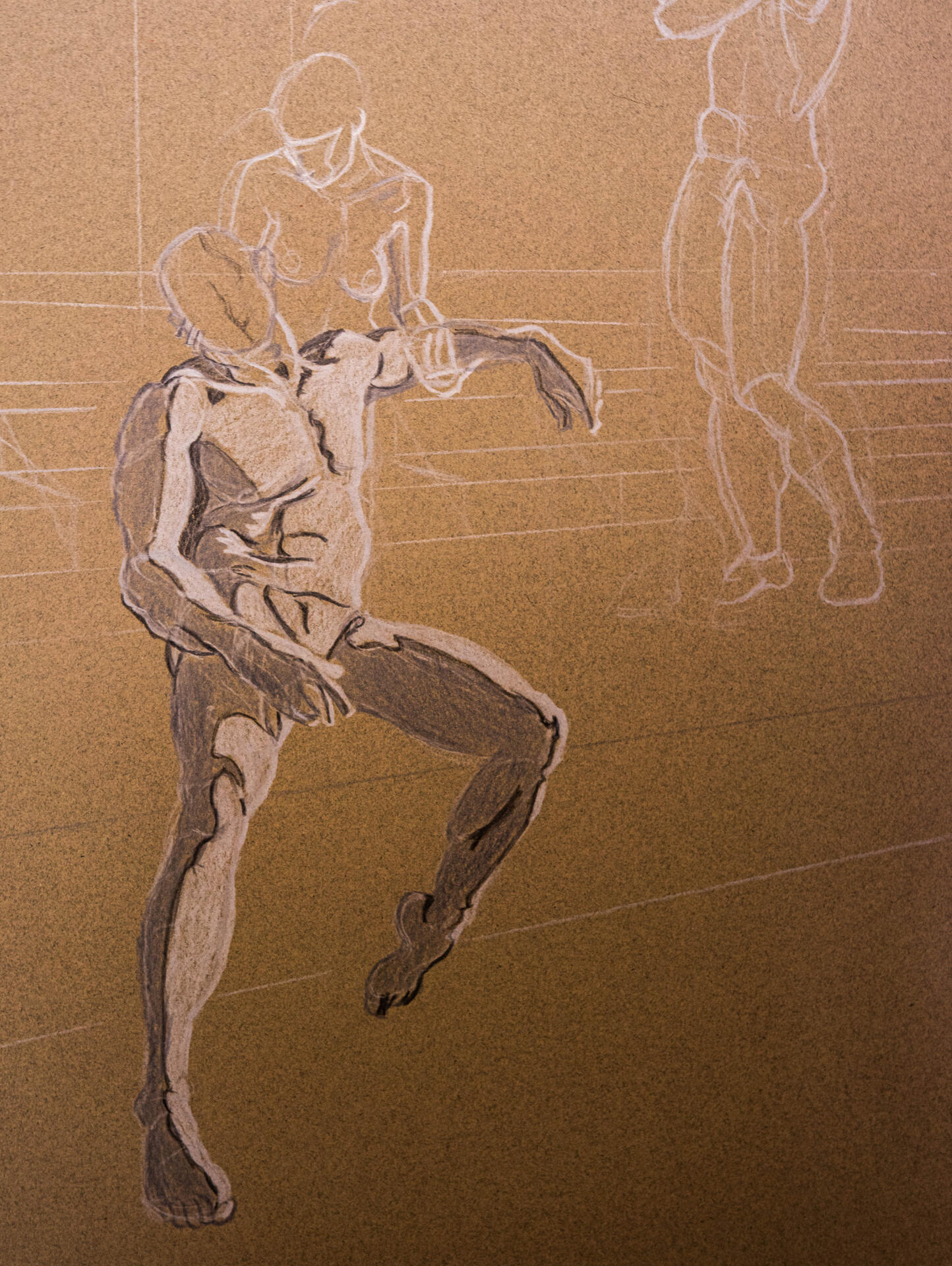 King is dead, sketch, colored pencils